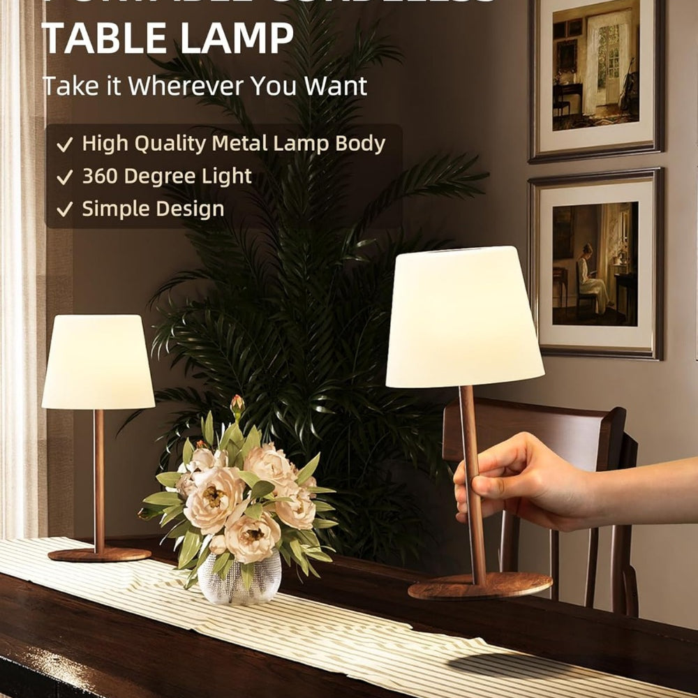 LED Dimmable Living Room Table Lamp, IP65 Waterproof Bathroom Patio Decorative Lights