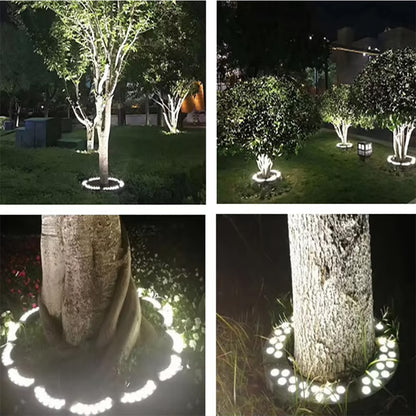 RGB Outdoor Tree Hugger Lights, IP65 Waterproof Park Landscape Pole Ring Lights