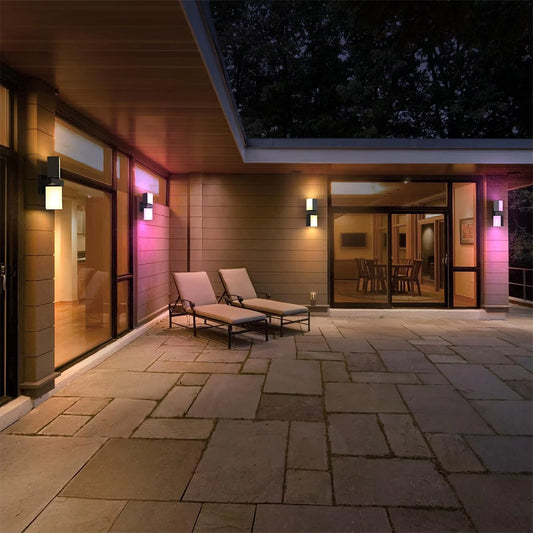 RGB Outdoor Wall Light, IP65 Smart Waterproof Landscape Light