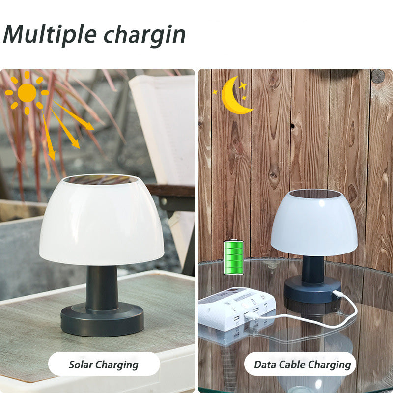 Outdoor Bar Solar Desk Lamp,Indoor Rechargeable Bedside Lamp