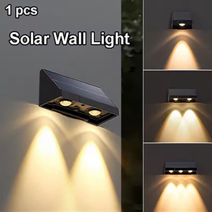 IP65 waterproof solar wall light, outdoor night garden park lighting