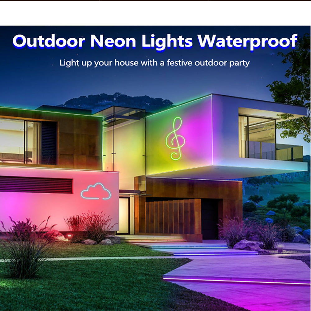 RGB Smart Sound Control Phantom Neon Strip， IP67 Grade Protection Silicone Ambient Light Strip