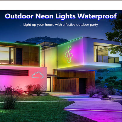 RGB Smart Sound Control Phantom Neon Strip， IP67 Grade Protection Silicone Ambient Light Strip