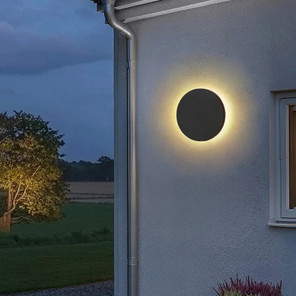 LED Outdoor Round Wall Light, IP65 Garden, Balcony Decorative Lighting