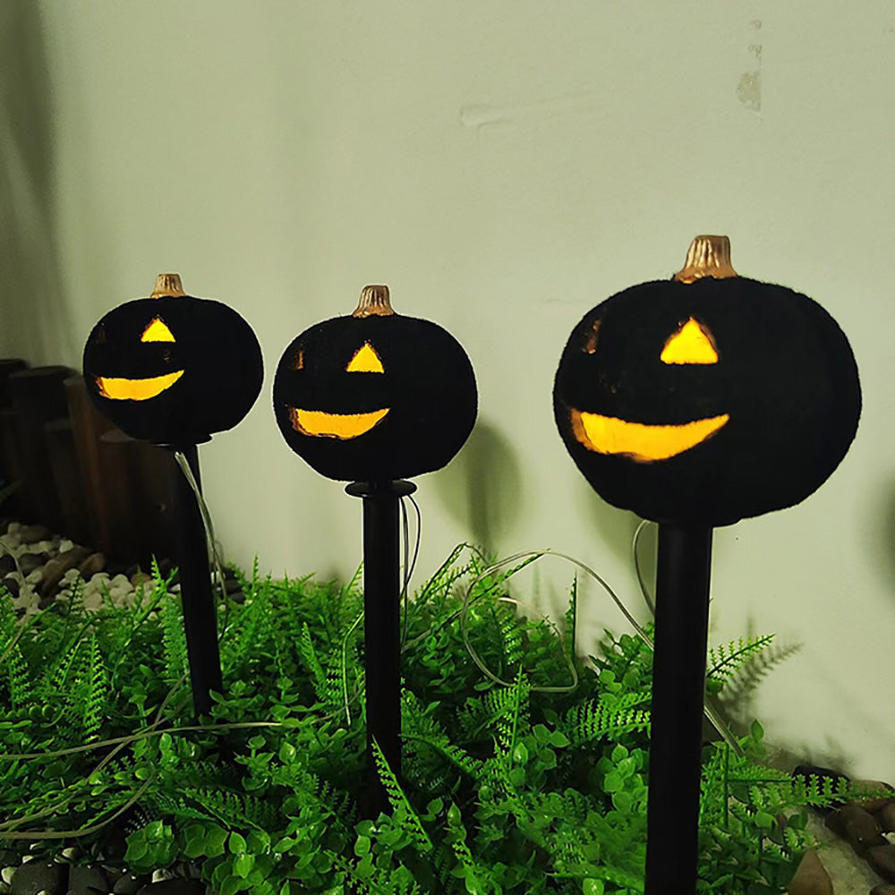 IP65 Outdoor Solar Landscape Lights, Halloween Spooky Pumpkin Garden Decoration Lights