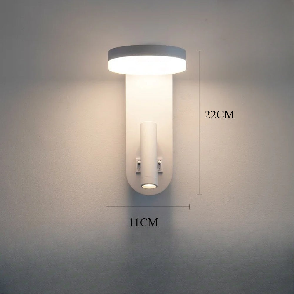 LED Rotatable Wall Sconce, Bedroom Bedside Spotlight