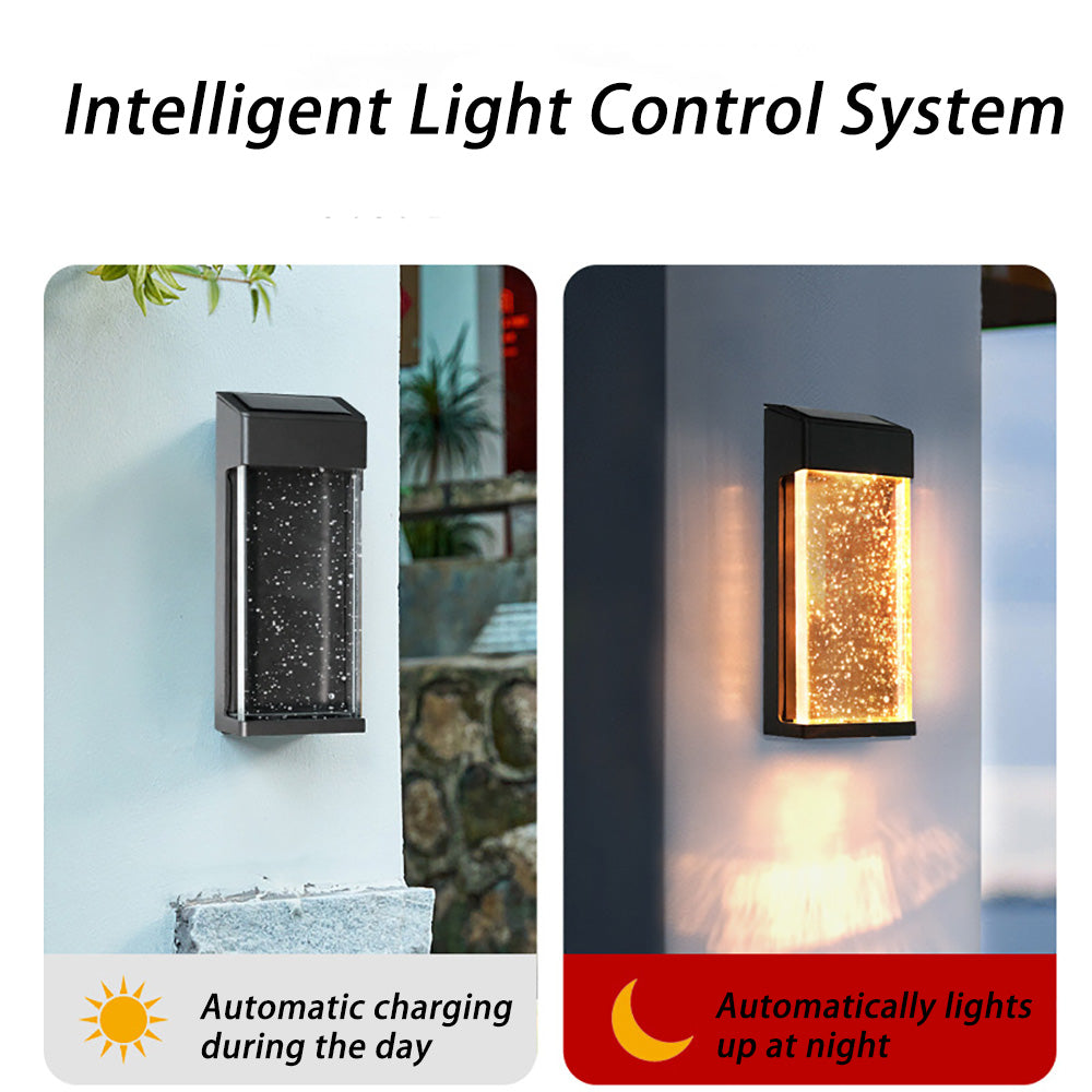 LED Outdoor Wall Light, Solar Garden Landscape Lamp