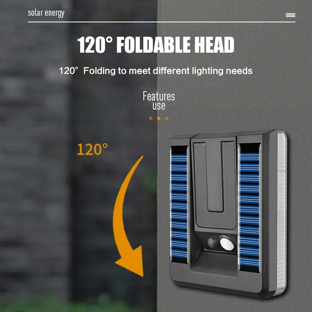 Outdoor Smart Solar Wall Sconce, Patio Collapsible Door Sign Lights