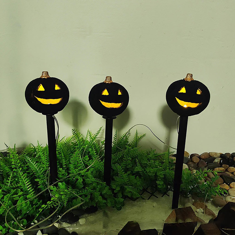 IP65 Outdoor Solar Landscape Lights, Halloween Spooky Pumpkin Garden Decoration Lights