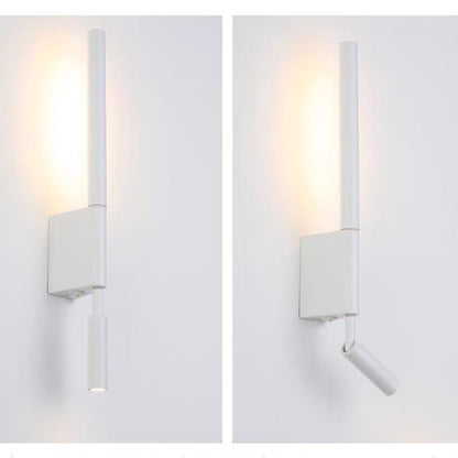 LED Bedroom Bedside Wall Sconce, Adjustable Swivel Reading Light for Study Room