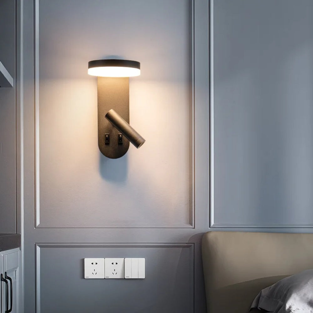 LED Rotatable Wall Sconce, Bedroom Bedside Spotlight
