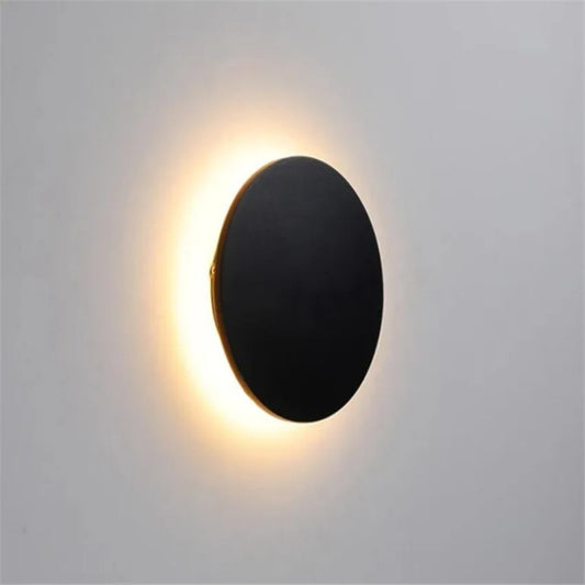 LED Outdoor Round Wall Light, IP65 Garden, Balcony Decorative Lighting