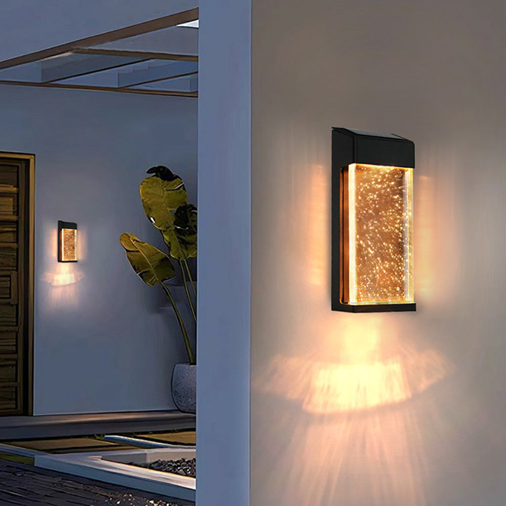 LED Outdoor Wall Light, Solar Garden Landscape Lamp