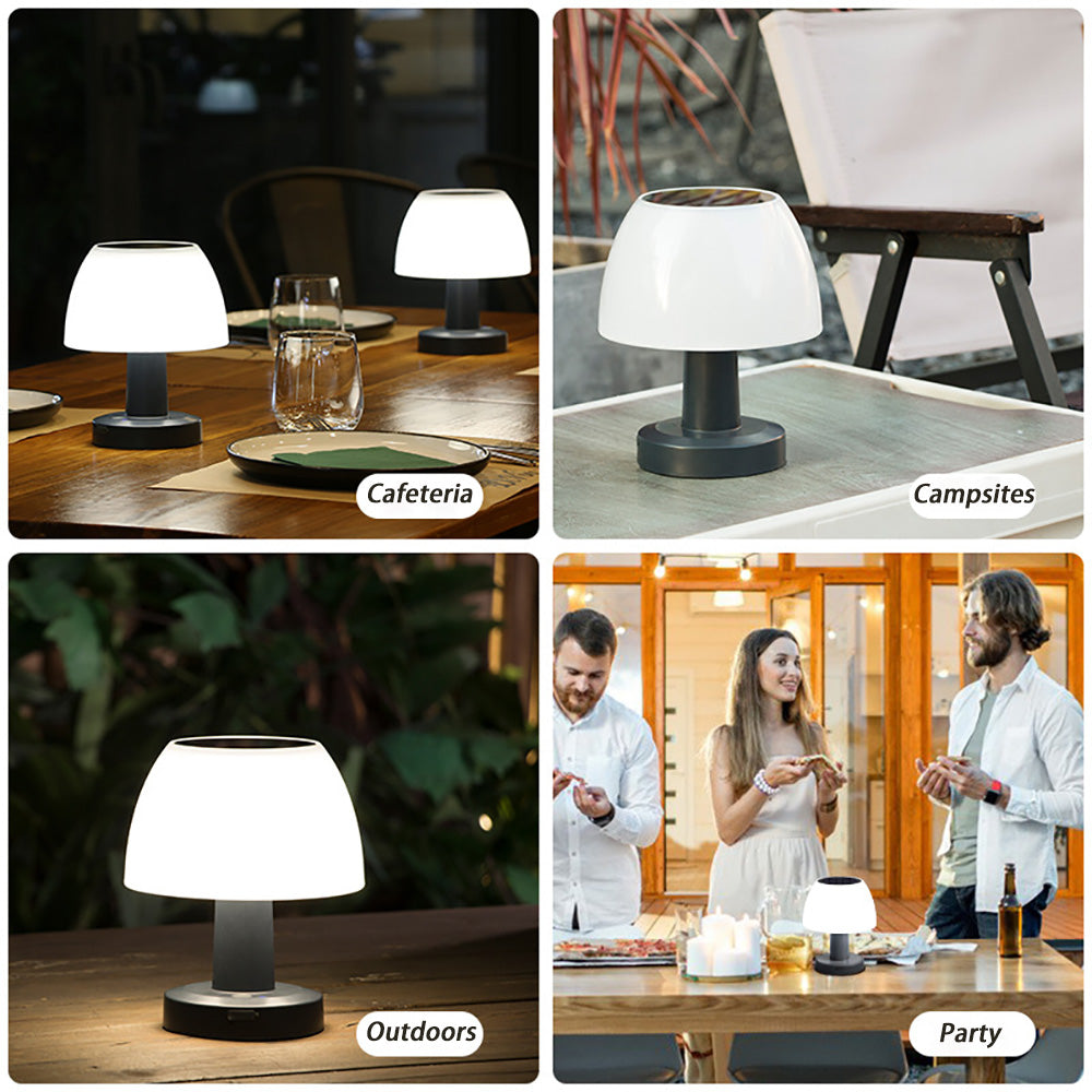 Outdoor Bar Solar Desk Lamp,Indoor Rechargeable Bedside Lamp