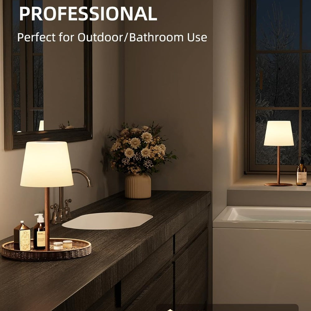 LED Dimmable Living Room Table Lamp, IP65 Waterproof Bathroom Patio Decorative Lights
