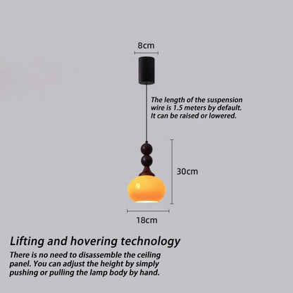Bedside Gourd Chandelier, Liftable Bedroom Lighting Chandelier