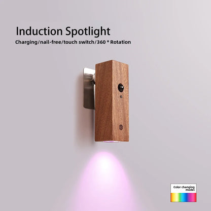 Intelligent Body Sensor Night Light, Magnetic Detachable Bedroom Staircase Wall Sconce
