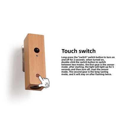 Intelligent Body Sensor Night Light, Magnetic Detachable Bedroom Staircase Wall Sconce