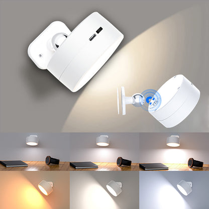 Indoor Rechargeable Wall Lamp,Magnetic 360° Adjustable Bedside Lamp.