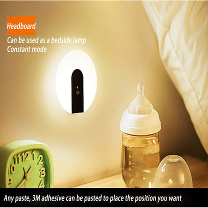 Body Sensor + Sound Control Dual Mode Aisle Auto Light Night Light, Magnetic Wall Sconce