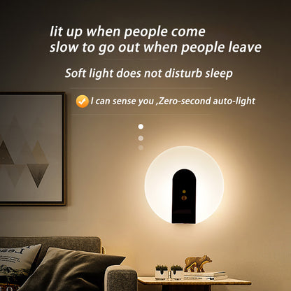 Body Sensor + Sound Control Dual Mode Aisle Auto Light Night Light, Magnetic Wall Sconce