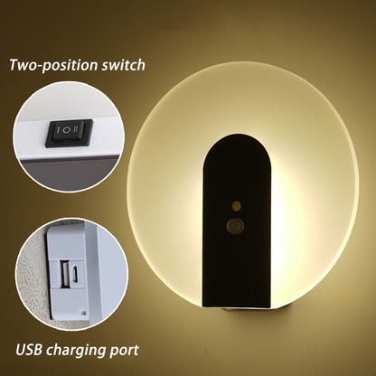 Body Sensor + Sound Control Dual Mode Aisle Auto Light Night Light, Magnetic Wall Sconce