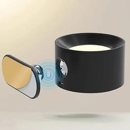 Rechargeable circular wall lamp, wireless magnetic bedside lamp