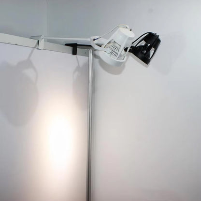 Long arm clip-on indoor exhibition light, LED dimmable self-telescoping pole booth light
