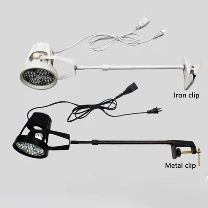 Long arm clip-on indoor exhibition light, LED dimmable self-telescoping pole booth light