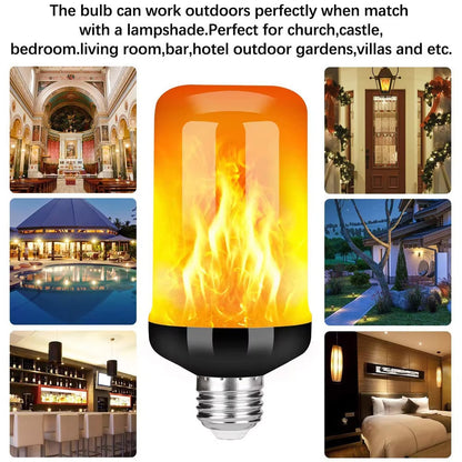 E27/E14 Flame Lights For Antique Style Church Castle Decorative Ambiance Patio LED Decorative Lights