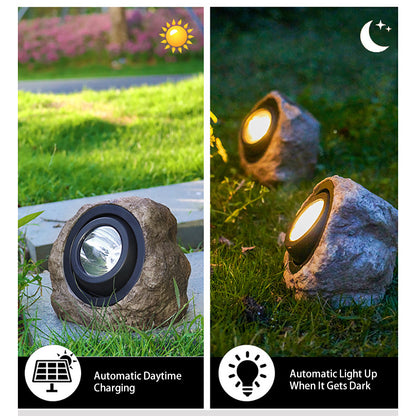 Outdoor Landscape Lights Solar Stone Spotlight