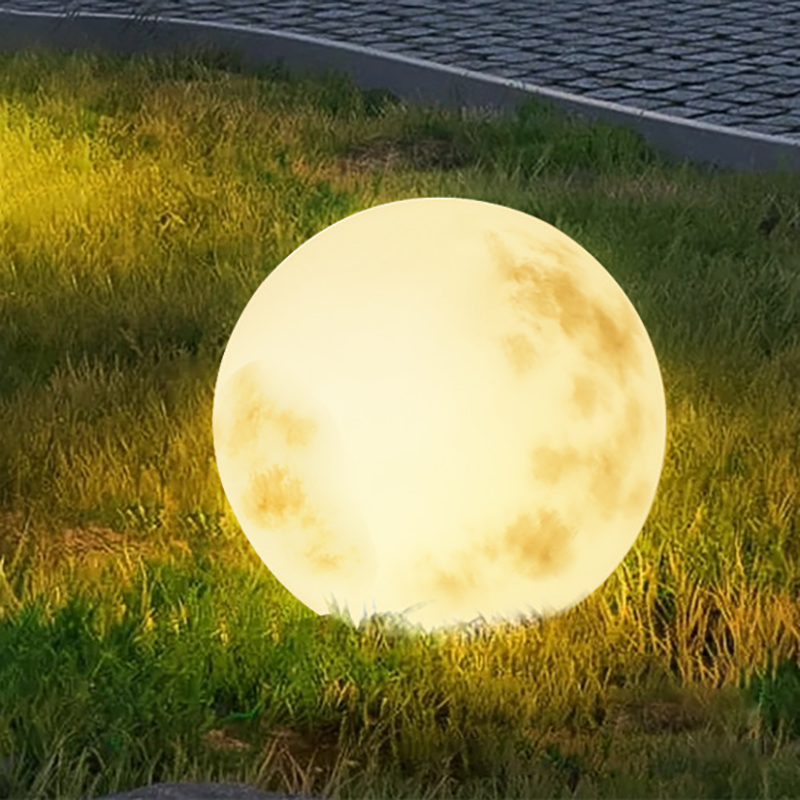 Modern Outdoor Waterproof Courtyard Moon Light Solar Lawn LED Moon Light Landscape Atmosphere Ball Light
