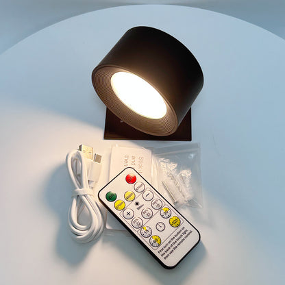 Rechargeable circular wall lamp, wireless magnetic bedside lamp