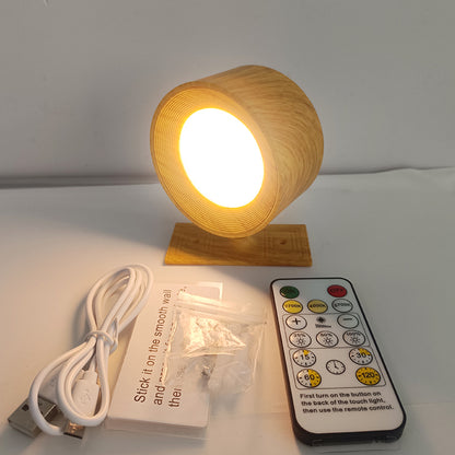 Rechargeable circular wall lamp, wireless magnetic bedside lamp