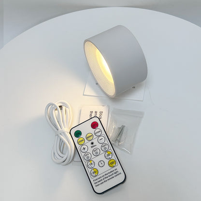 Rechargeable circular wall lamp, wireless magnetic bedside lamp