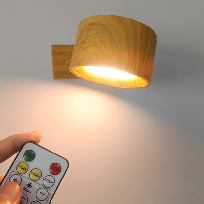 Rechargeable circular wall lamp, wireless magnetic bedside lamp