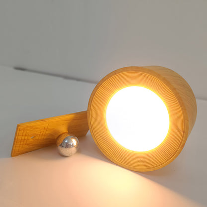 Rechargeable circular wall lamp, wireless magnetic bedside lamp