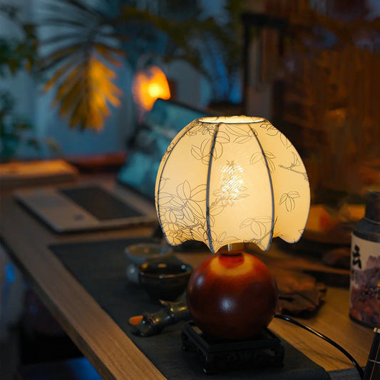 Vintage Fabric Table Lamp, Simple Bedside Lamp.