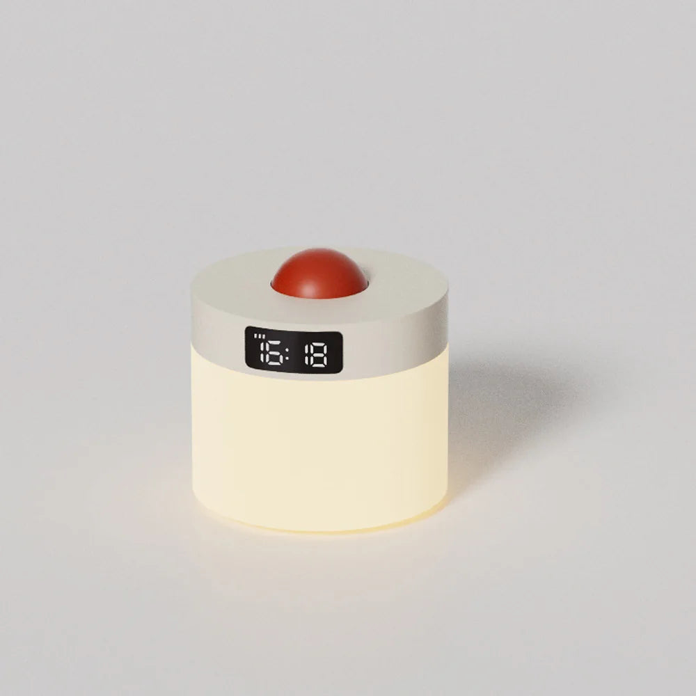 LED Cylindrical Small Table Lamp, USB Rechargeable Bedroom Bedside Lamps