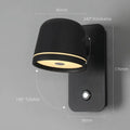 LED Adjustable Wall Sconce, Bedroom Bedside Rotating Lights