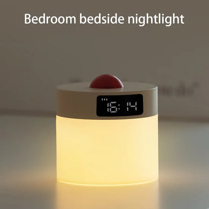 LED Cylindrical Small Table Lamp, USB Rechargeable Bedroom Bedside Lamps