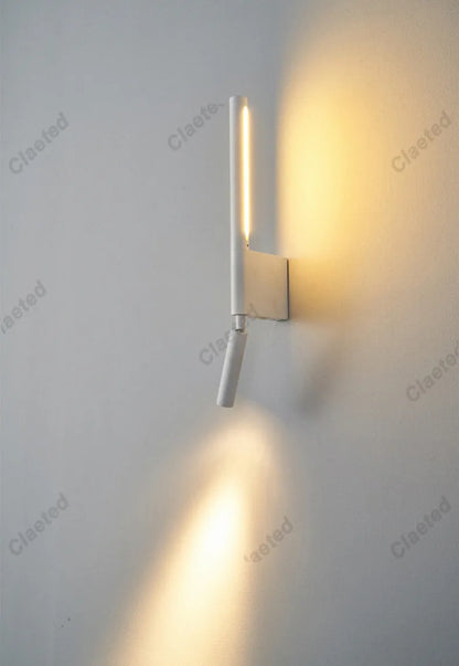 LED Bedroom Bedside Wall Sconce, Adjustable Swivel Reading Light for Study Room