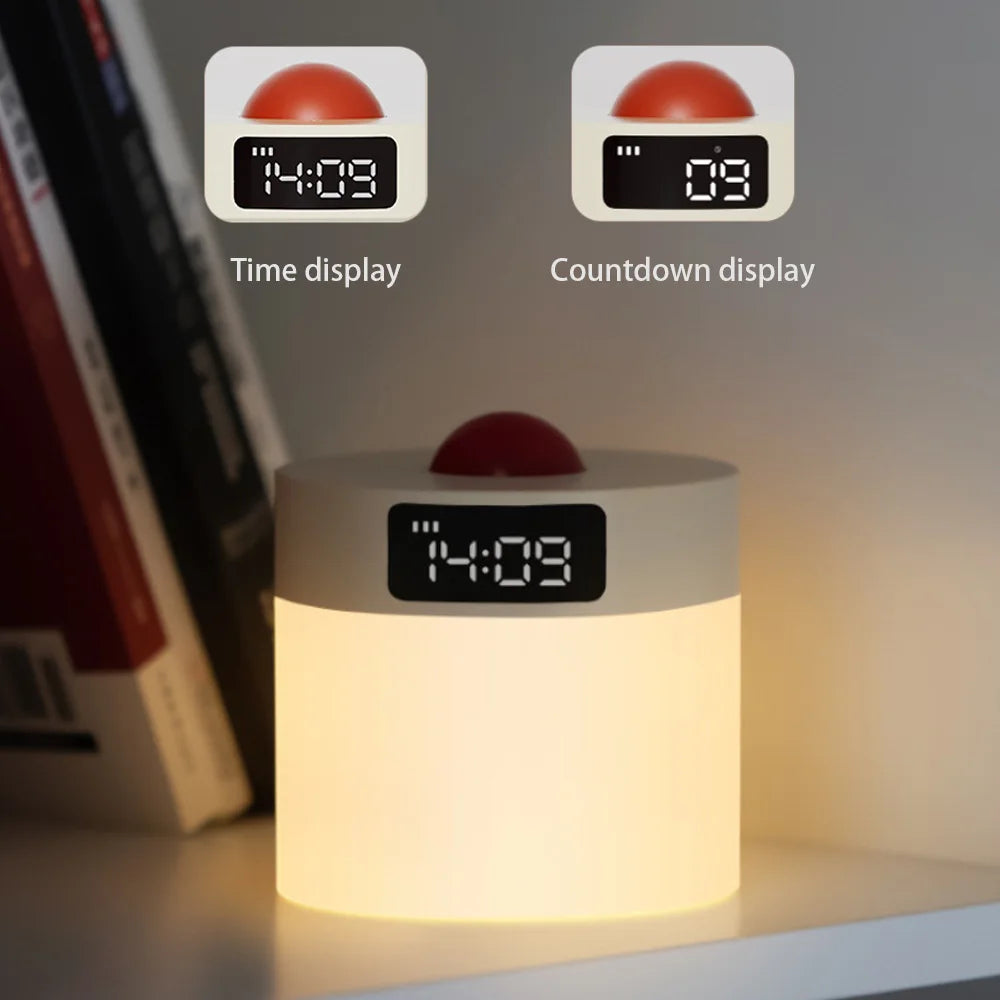 LED Cylindrical Small Table Lamp, USB Rechargeable Bedroom Bedside Lamps