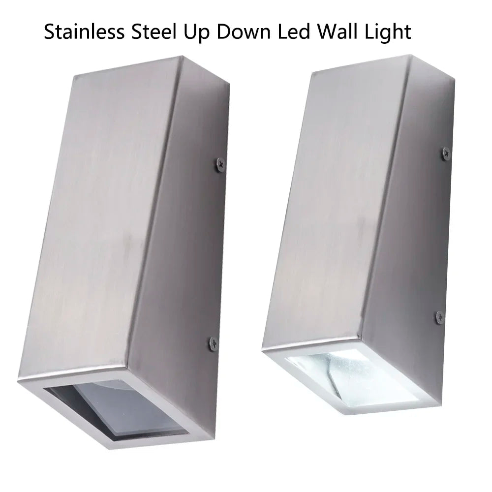 Outdoor LED Stainless Steel Wall Lamp, Adjustable Corridor Lighting Lamp.