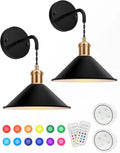 Indoor RGB Wireless Battery Wall Sconce, Decorative Ambient Light For Living Room