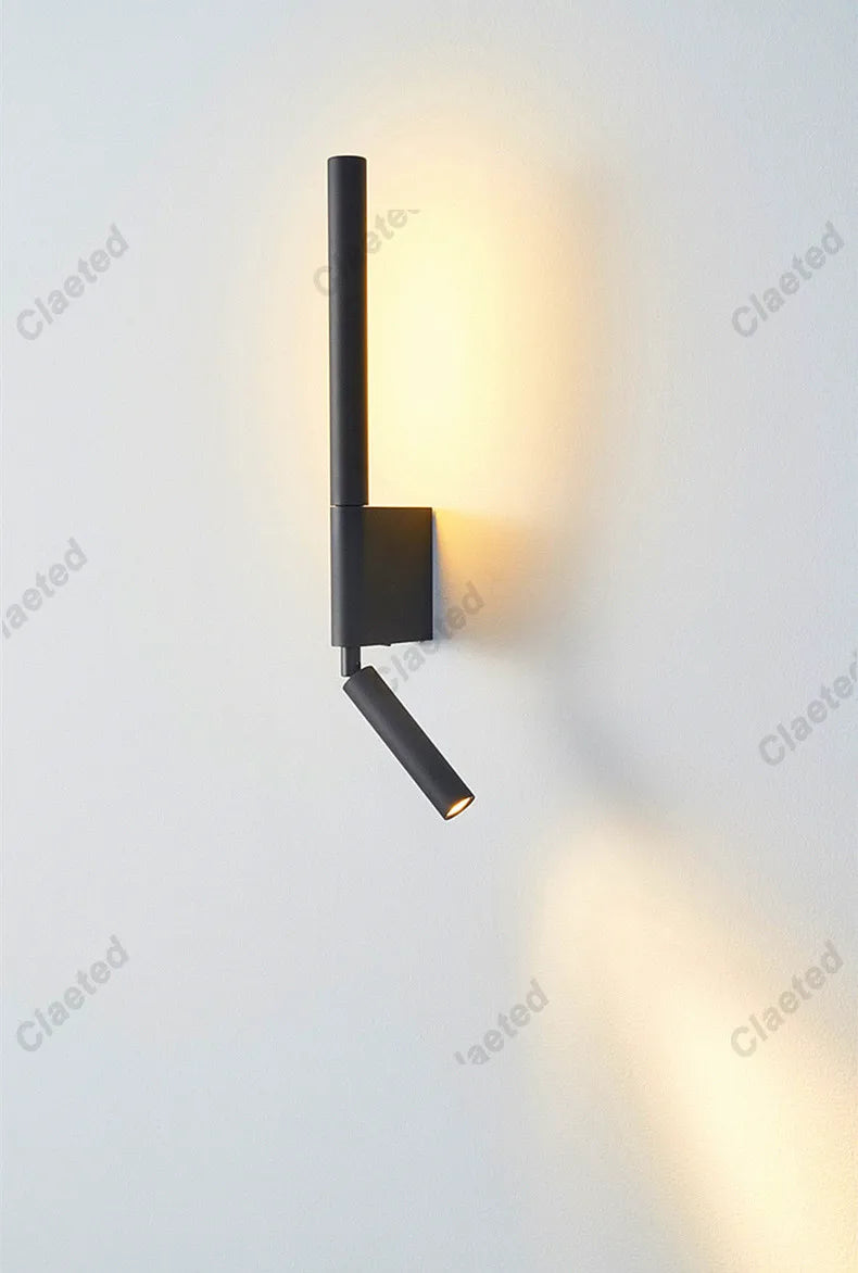 LED Bedroom Bedside Wall Sconce, Adjustable Swivel Reading Light for Study Room