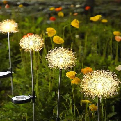 LED Outdoor Landscape Light Solar Dandelion Waterproof Lawn Patio Path Lights