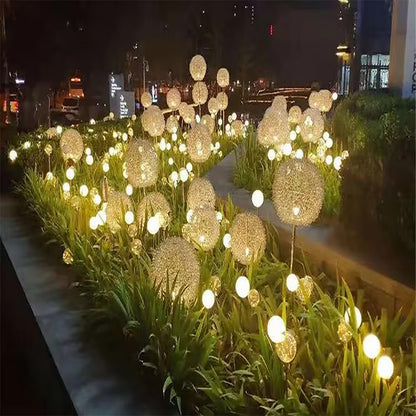 LED Outdoor Landscape Light Solar Dandelion Waterproof Lawn Patio Path Lights