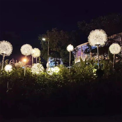 LED Outdoor Landscape Light Solar Dandelion Waterproof Lawn Patio Path Lights