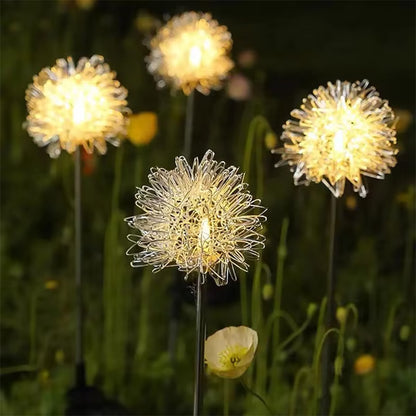 LED Outdoor Landscape Light Solar Dandelion Waterproof Lawn Patio Path Lights